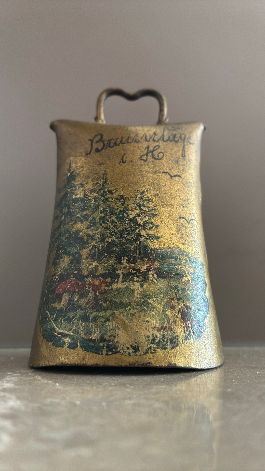 Antieke messing koebel | jaren '60 -'70 | 9,5 cm lang, Antiek en Kunst, Ophalen of Verzenden