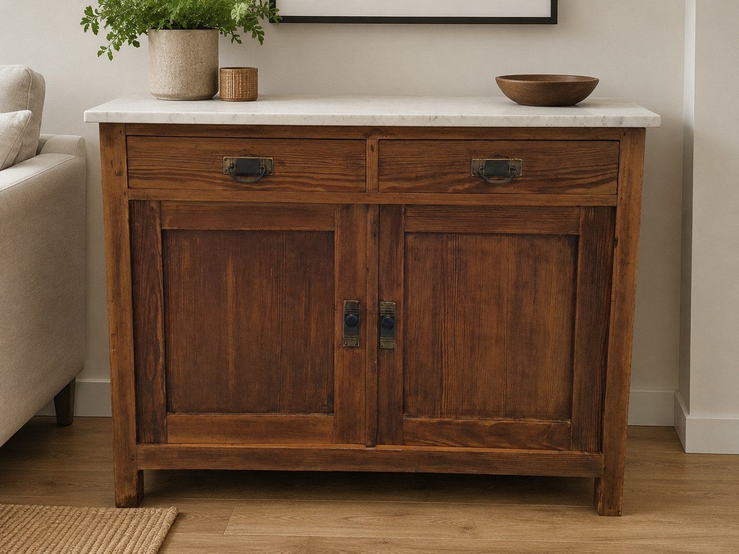 Mooi antiek kastje / commode / dressoir met marmeren blad, 50 tot 70 cm, Ophalen, Minder dan 90 cm, 100 cm of meer