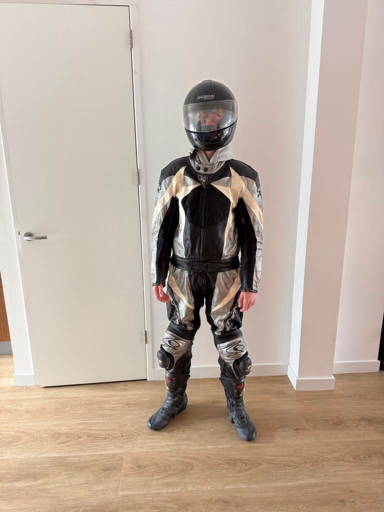 Spyke leren motorpak maat 56, Motoren, Kleding | Motorkleding, Combipak, Heren, Tweedehands, Ophalen of Verzenden