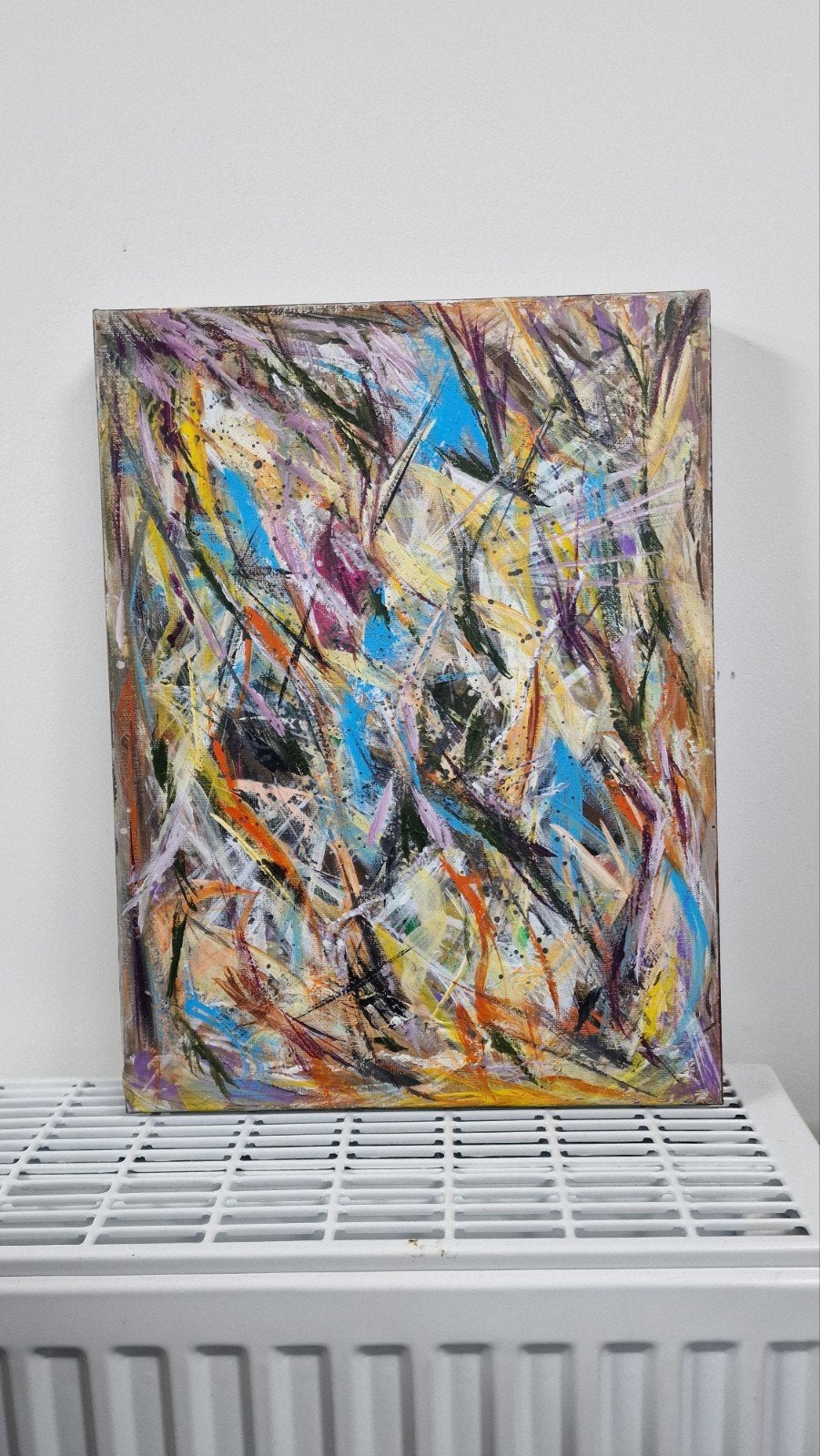 Abstract Schilderij Amsterdam Acrylverf 30x40 cm, Ophalen of Verzenden