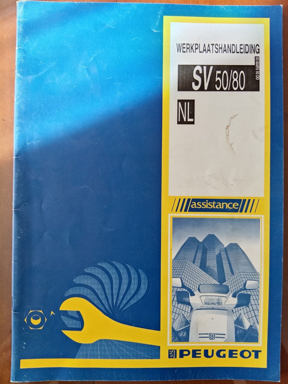 Peugeot SV50/SV80 Werkplaatshandleiding Scooter, Ophalen of Verzenden, Gebruikt