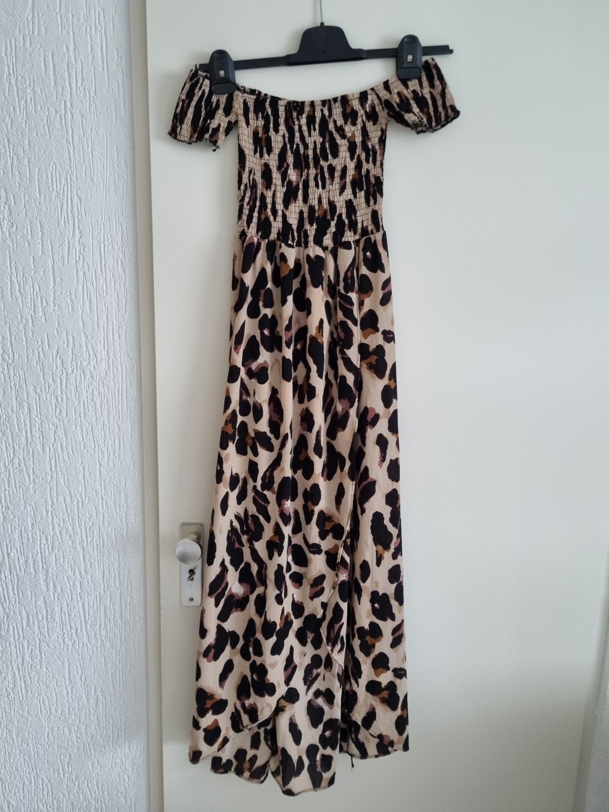 mooie off shoulder jurk, Kleding | Dames, Ophalen, Zo goed als nieuw, Maat 36 (S), Onder de knie