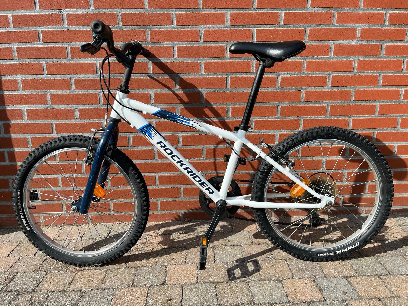 Rockrider ST 120 kinderfiets - 18 inch  - Wit/Blauw, Fietsen en Brommers, Fietsen | Crossfietsen en BMX, Ophalen, 24 inch of meer