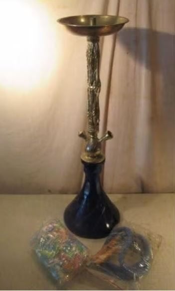 Prima Retro Waterpijp met nieuwe slang en extra pijpjes, Ophalen of Verzenden, Zo goed als nieuw, (Water)pijp