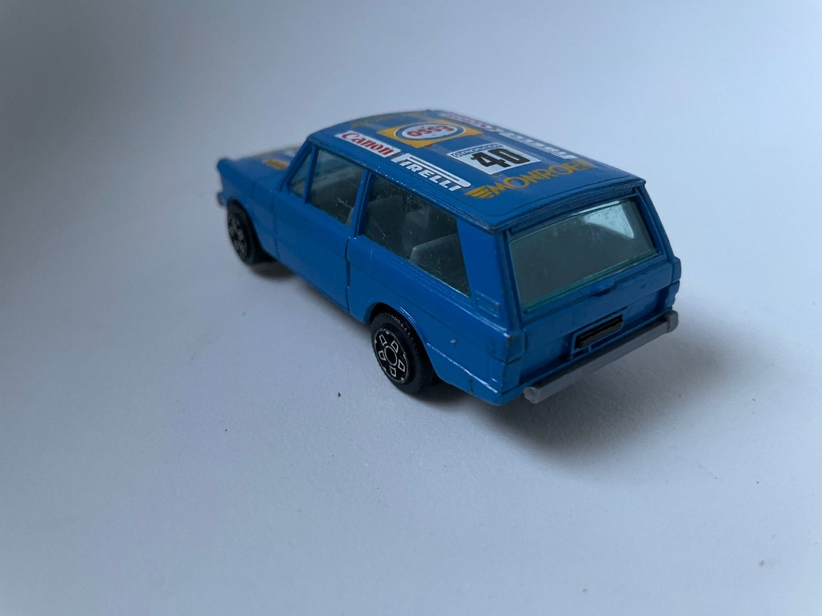 model Land Rover Range Rover 3-d, blauw, Bburago, ca 1/43, Ophalen of Verzenden, Gebruikt, Auto