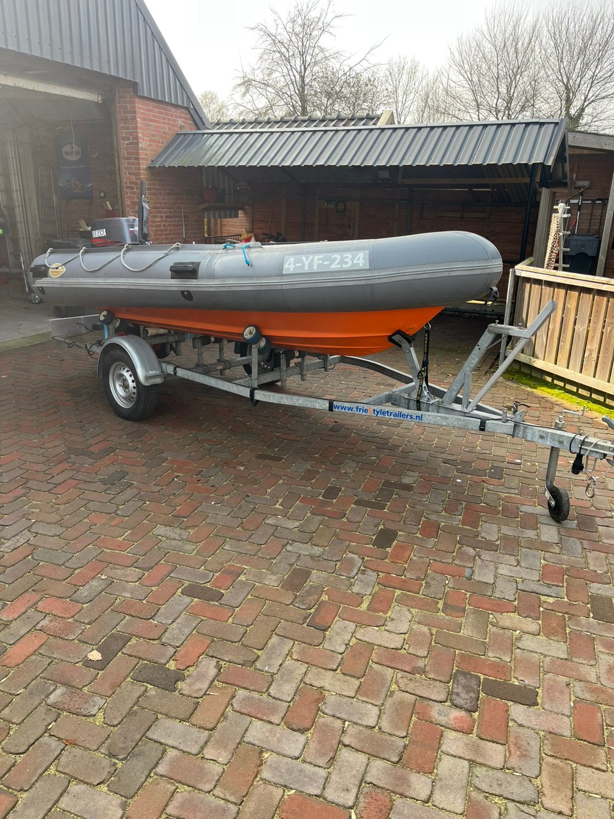 Rib rubberboot+yamaha 40 pk, Ophalen, Zo goed als nieuw, Yamaha