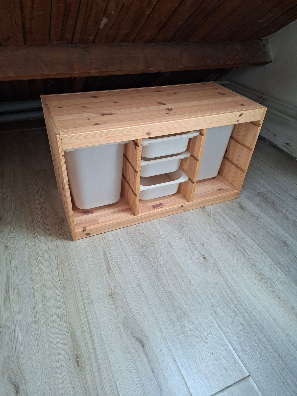 Houten opbergmeubel met bakken  ikea- ideaal voor speelgoed, Gebruikt, Kast, 75 tot 100 cm, Minder dan 50 cm
