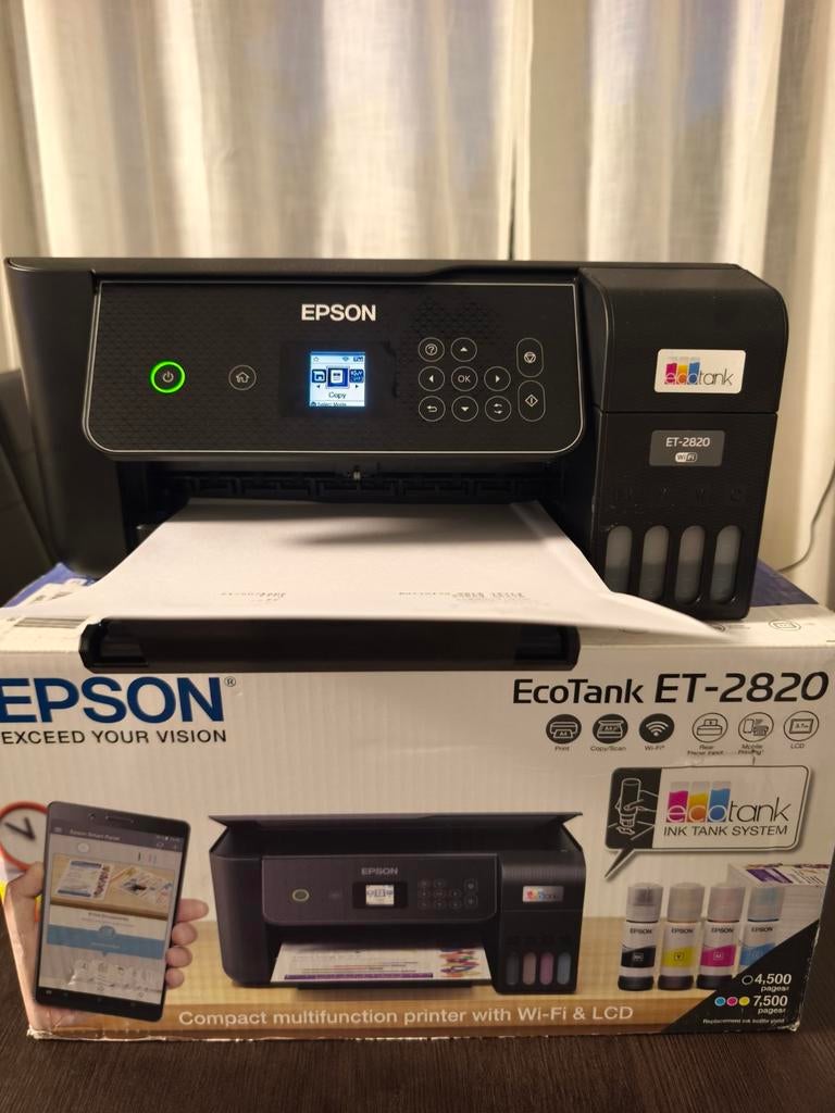 Epson EcoTank ET-2820 All-in-One Printer, Kleur printen, All-in-one, Draadloos, Ophalen of Verzenden