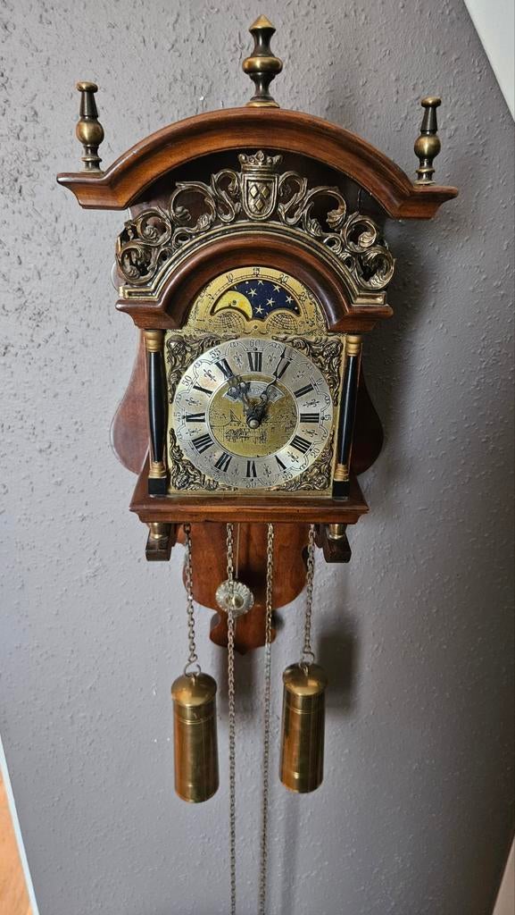 SALLANDER WANDKLOK WUBA WARMINK UIT DE JAREN 50.EN.70, Antiek en Kunst, Antiek | Klokken, Ophalen of Verzenden