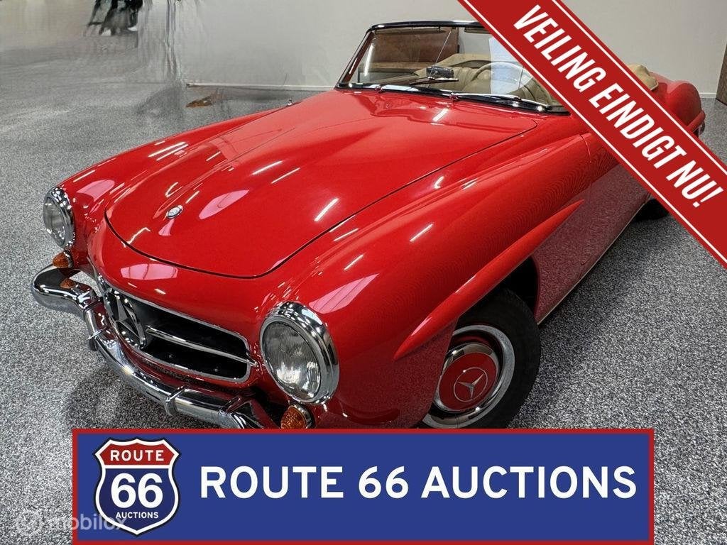 Mercedes-Benz 190 SL | 1961 | Route 66 Auctions, Auto's, Overige carrosserieën, Zwart, Mercedes-Benz, Bedrijf
