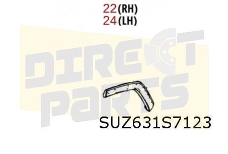 Suzuki Across (9/20-) (A5Z) wielkuiplijst Links achter op ac, -, Verzenden, -, Nieuw