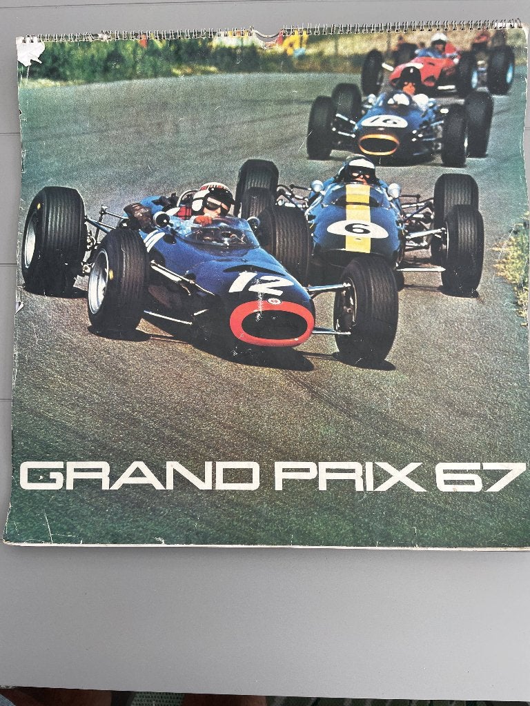 Vintage Grand Prix '67 kalender Origineel, Ophalen, Gebruikt, Formule 1