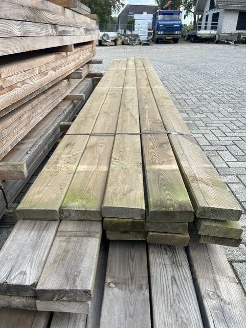 RESTPARTIJ GEIMPREGNEERDE BALKEN, Ophalen, Gebruikt, 250 cm of meer, Balken