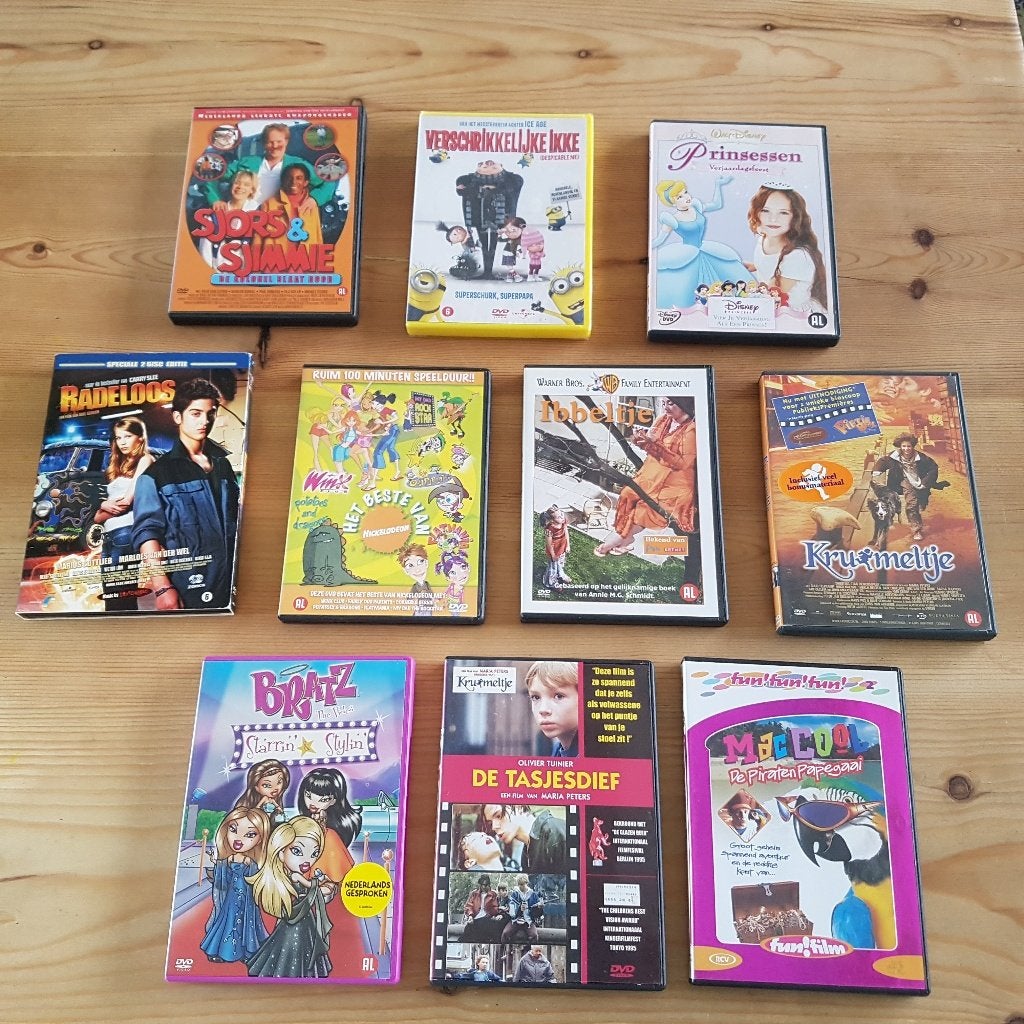10 kinder dvds Nederlands gesproken, Cd's en Dvd's, Alle leeftijden, Ophalen of Verzenden, Zo goed als nieuw