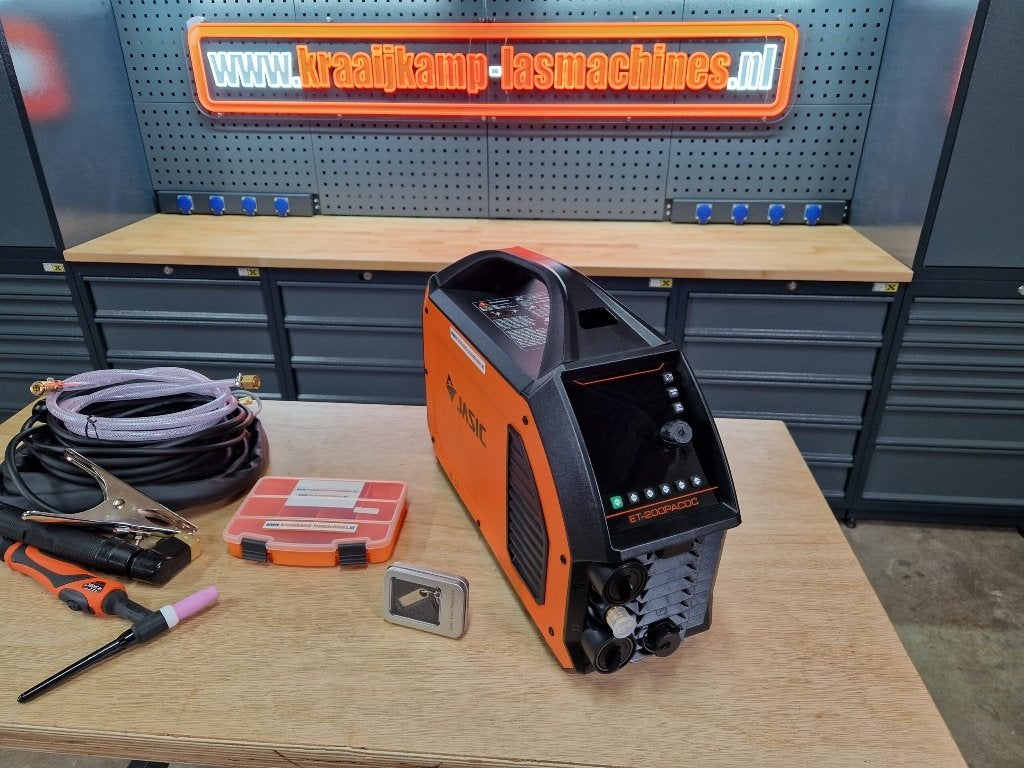Jasic EVO20 TIG200P AC/DC PFC PULSE 230v incl slangenpakket!, Ophalen of Verzenden, Nieuw, 150 tot 250 ampère, Tig