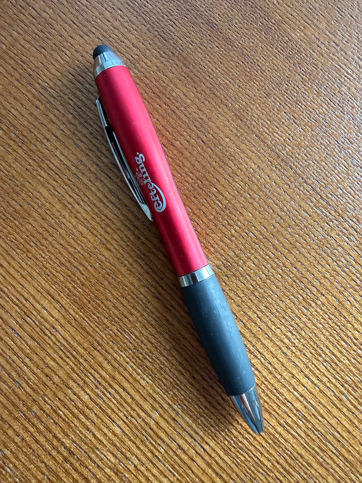 Efteling pen - Rood met stylus en grip, Verzamelen, Efteling, Ophalen of Verzenden, Nieuw, Gebruiksvoorwerp