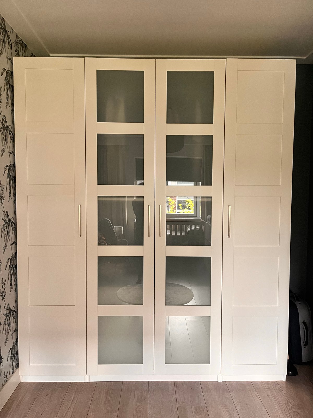 Witte IKEA paxdeuren kledingkast te koop, Ophalen, 200 cm of meer, 50 tot 100 cm, Zo goed als nieuw