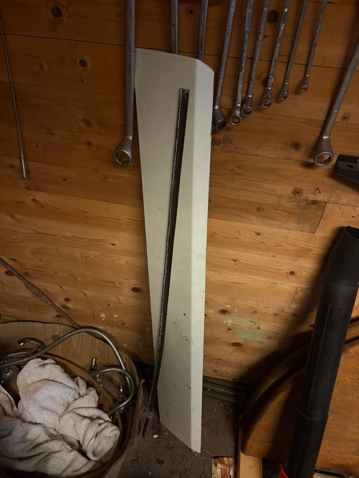 VW T3 schuifdeur rail afdekplaat met plastic strip busje, Ophalen, Zo goed als nieuw, Wit, Minder dan 100 cm