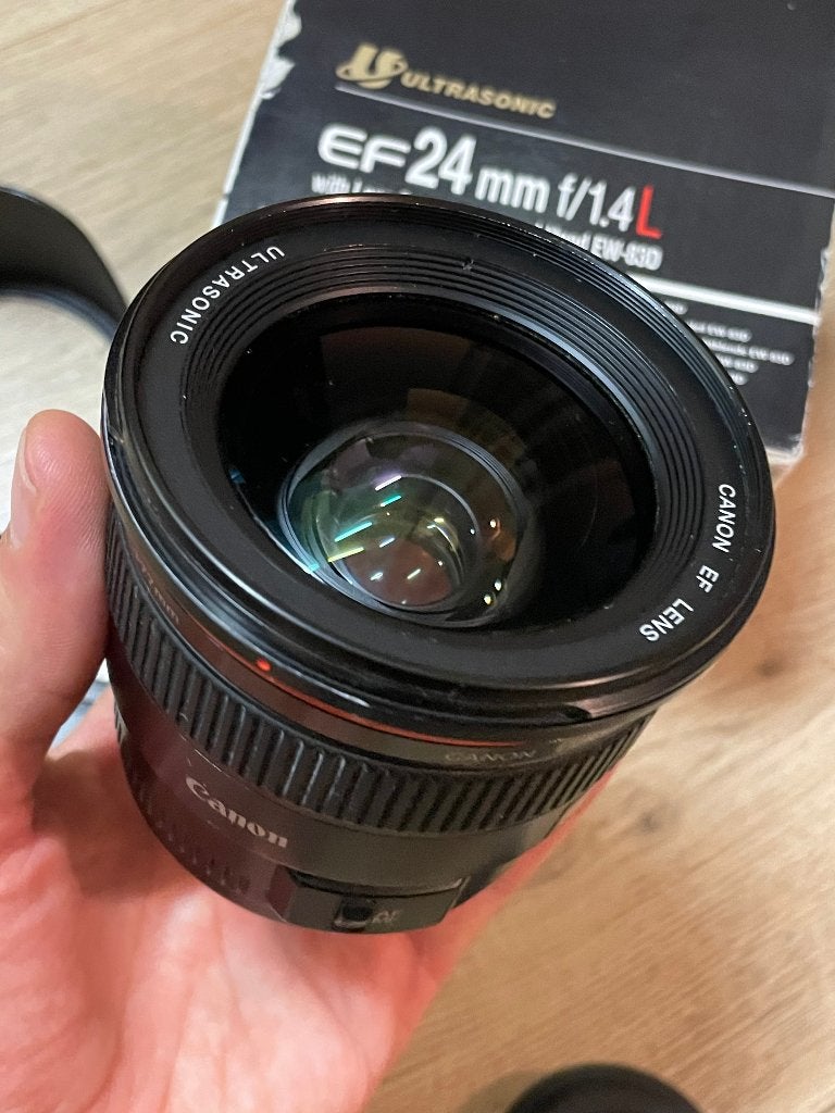 Canon EF 24mm f1.4 L USM, Audio, Tv en Foto, Canon, Zo goed als nieuw, Handmatige focus, 24 mm