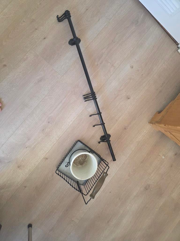 IKEA Hultarp rail 80 cm met accessoires, Ophalen of Verzenden, Gebruikt