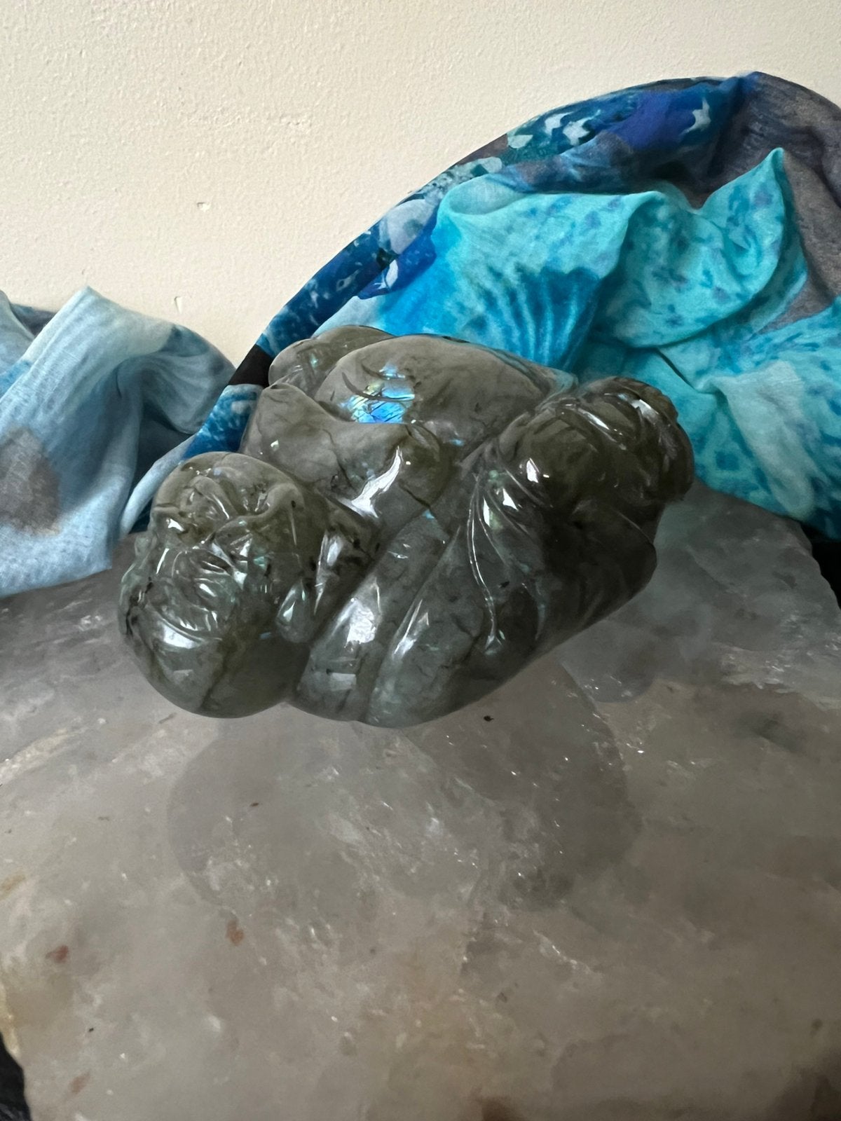 Boeddha labradoriet amulet zuivert beschermt geluk welvaart, Magnolia11, Nieuw, Ophalen of Verzenden, Magnolia11@me.com