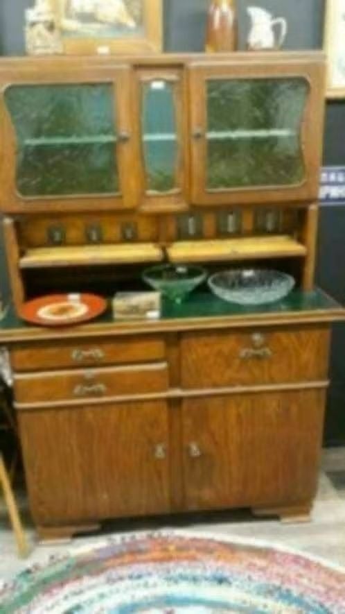 Keukenkast vintage retro, Ophalen, Gebruikt, 100 tot 150 cm, Bruin