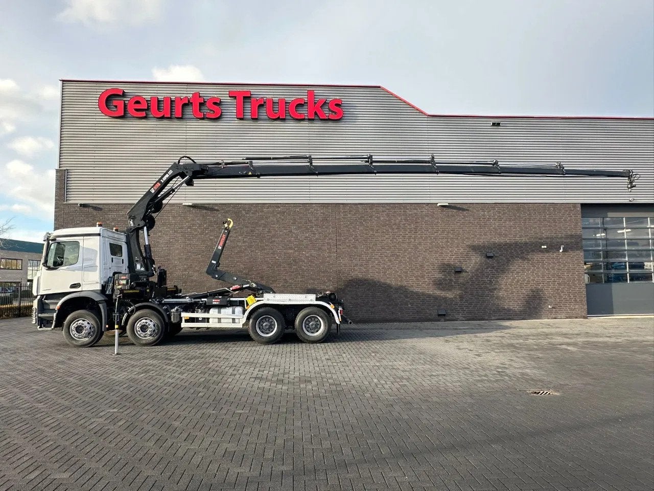 Mercedes-Benz AROCS 4148 8X4 MET MULTILIFT ULT T 21 S51 HAAK, Automaat, Achterwielaandrijving, Euro 6, Wit