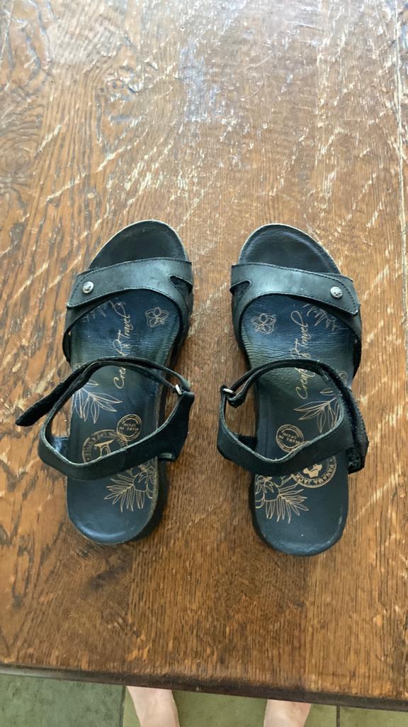 Damessandalen Panama Jack, Kleding | Dames, Schoenen, Zwart, Zo goed als nieuw, Sandalen of Muiltjes, Ophalen of Verzenden