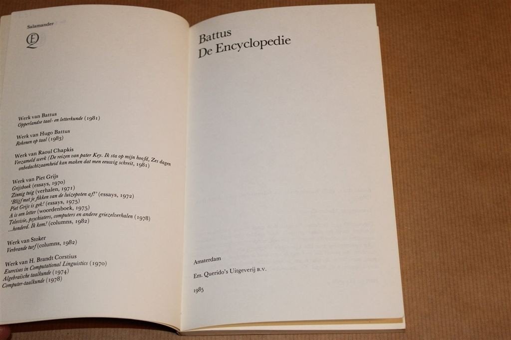 De Encyclopedie — Battus — Parodie op een Encyclopedie, Ophalen of Verzenden, Gelezen, Verhalen