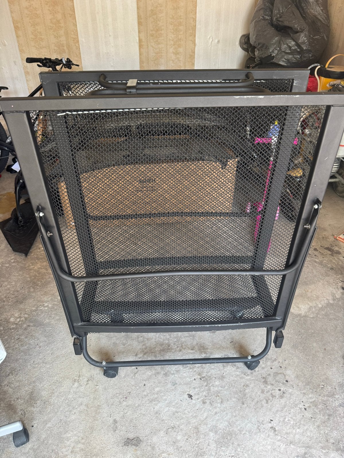 Opklapbaar bed met matras - IKEA ÅBYGDA, Ophalen, Eenpersoons, Zwart, Zo goed als nieuw