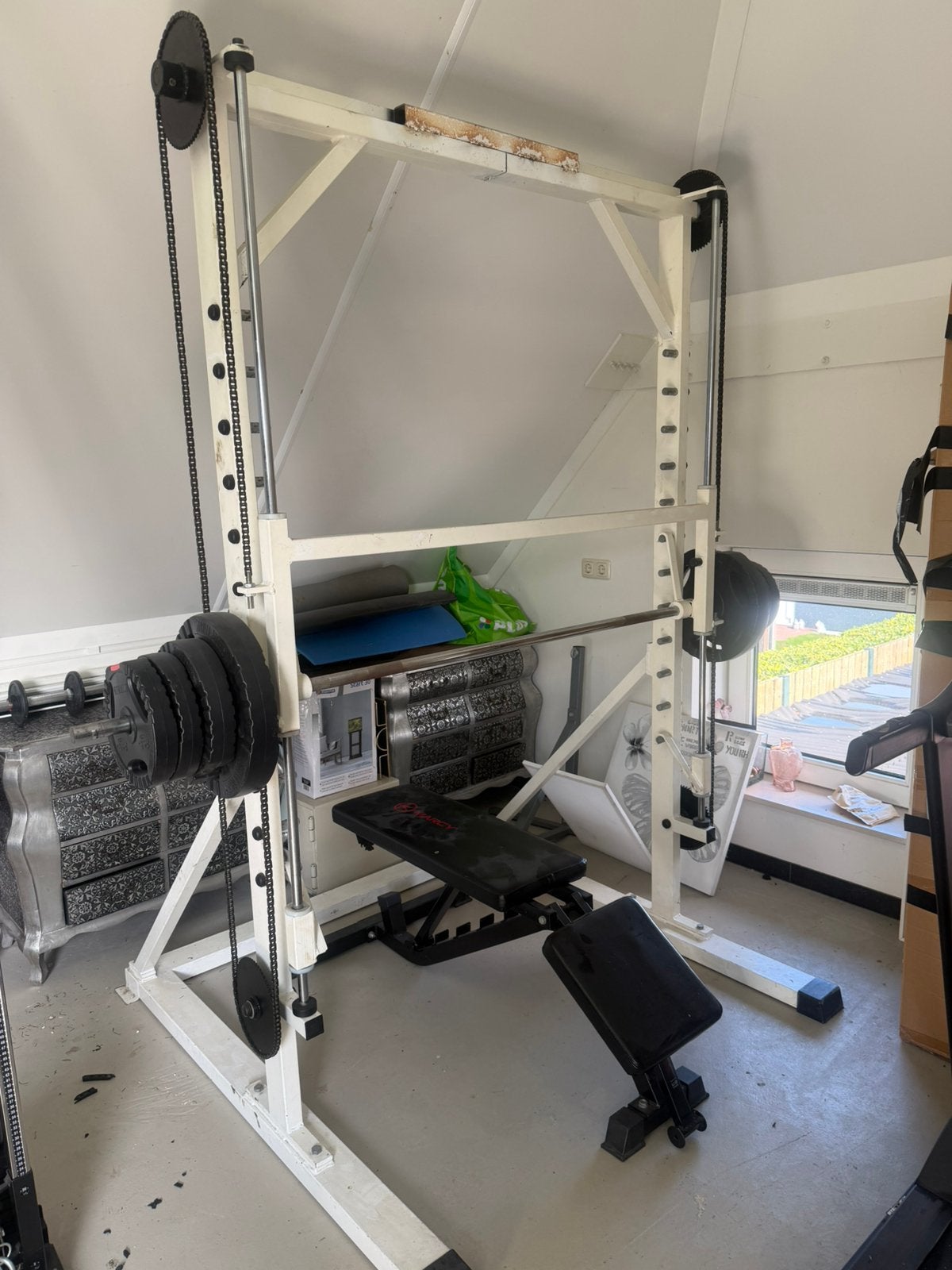 Smith machine, Ophalen, Zo goed als nieuw, Krachtstation