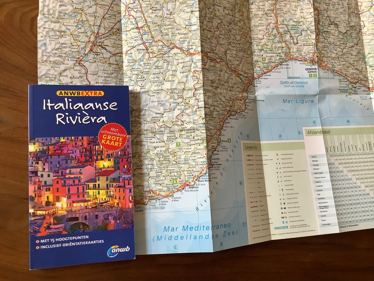 Italiaanse riviera Italie ANWB reisgids + kaart Cinque Terra, Europa, Nieuw, Ophalen of Verzenden, Reisgids of -boek