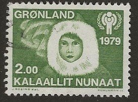 Groenland 3, eskimo, Verzenden, Denemarken, Gestempeld