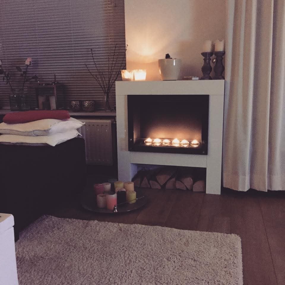 Moderne bio ethanol haard met ombouw, Huis en Inrichting, Ophalen, Zo goed als nieuw, Vrijstaande haard, Gelhaard