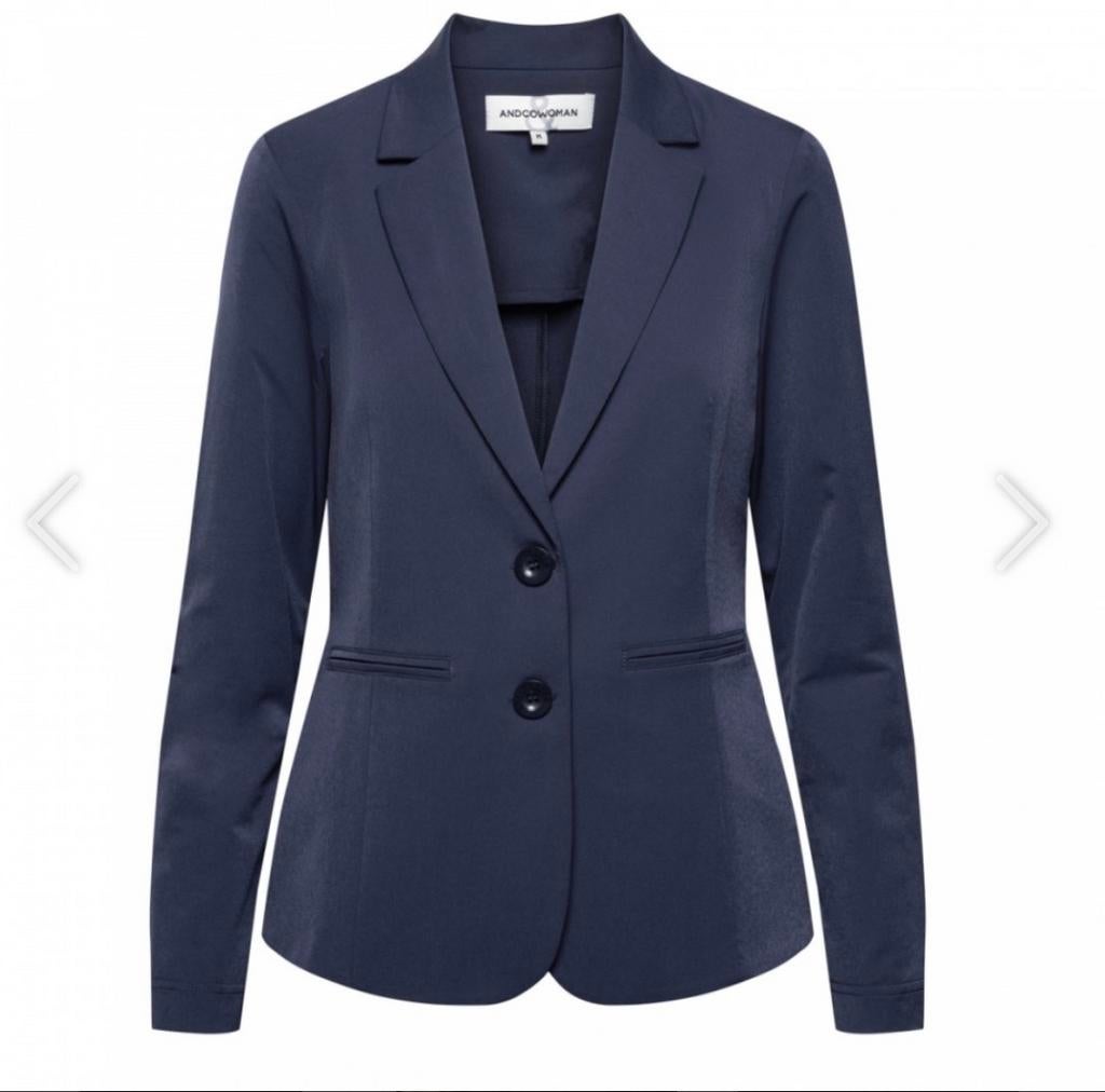 &Co Woman blazer phileine travel graphite maat L nieuw, Maat 38/40 (M), Blauw, Nieuw, Ophalen of Verzenden