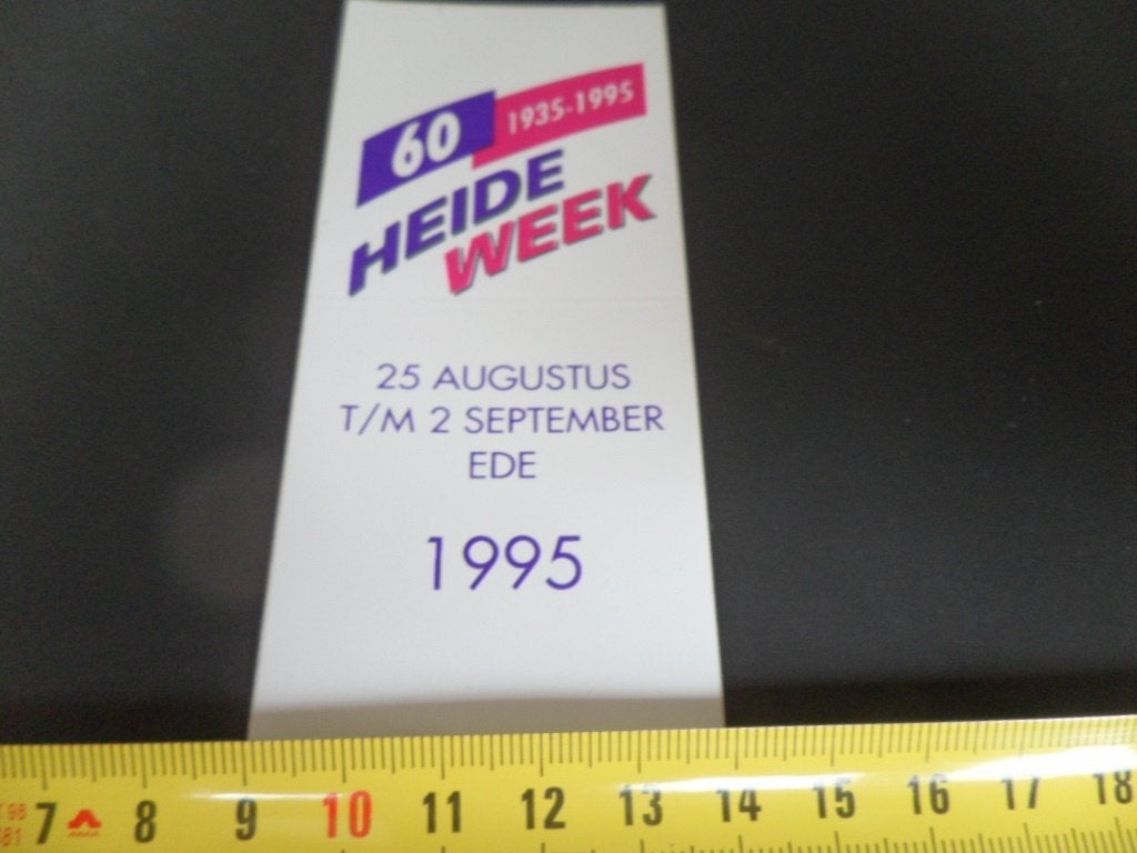 sticker Ede Heide Week 1995 60 jaar 1935 - 1995, Ophalen, Zo goed als nieuw