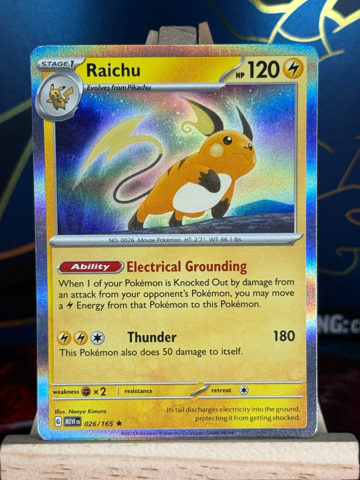 Raichu #26 | Pokemon Scarlet & Violet 151, Ophalen of Verzenden, Nieuw, Losse kaart, Foil