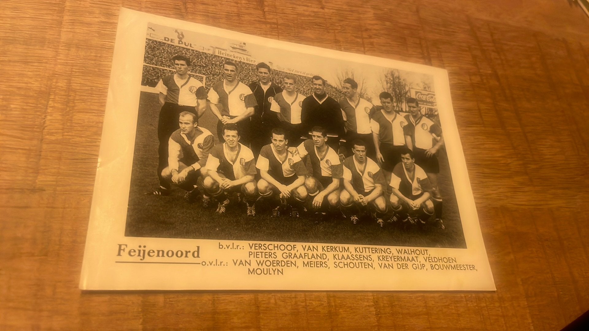 Feyenoord elftalfoto 1961, Ophalen of Verzenden, Zo goed als nieuw, Feyenoord