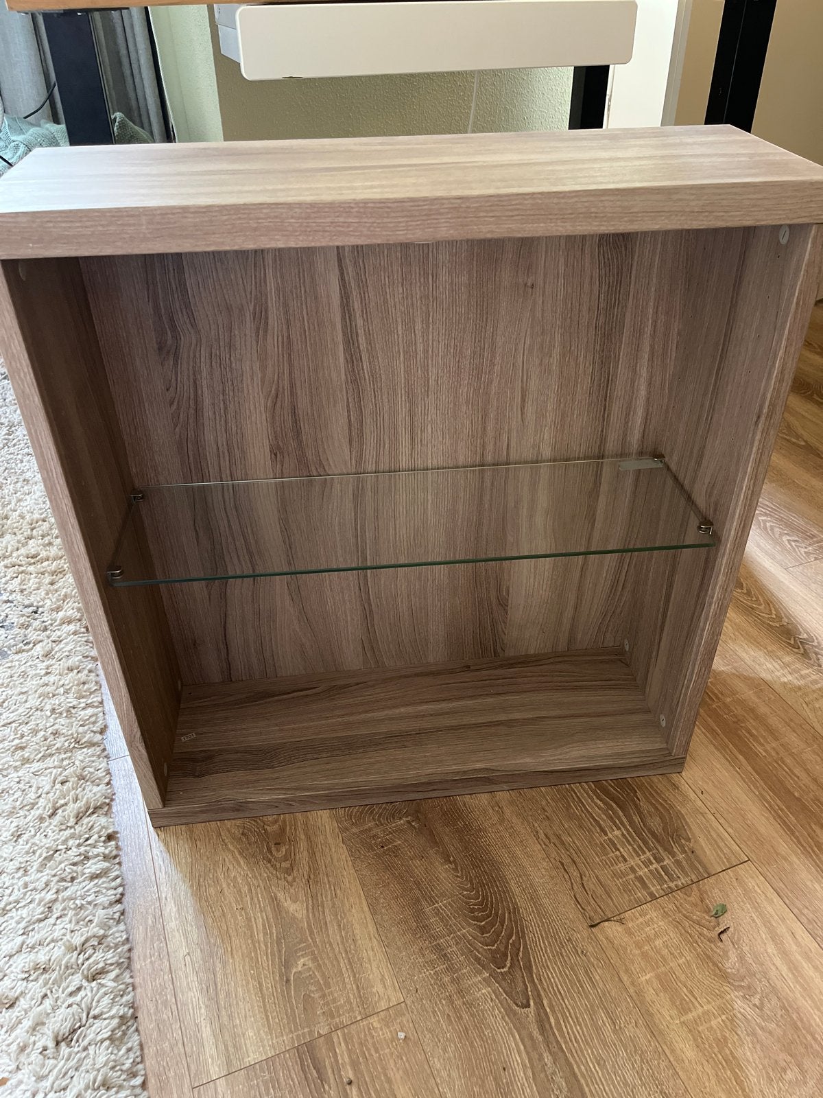 Ikea besta kast met lamp en glasplaat, Met plank(en), Minder dan 50 cm, Gebruikt, Ophalen of Verzenden