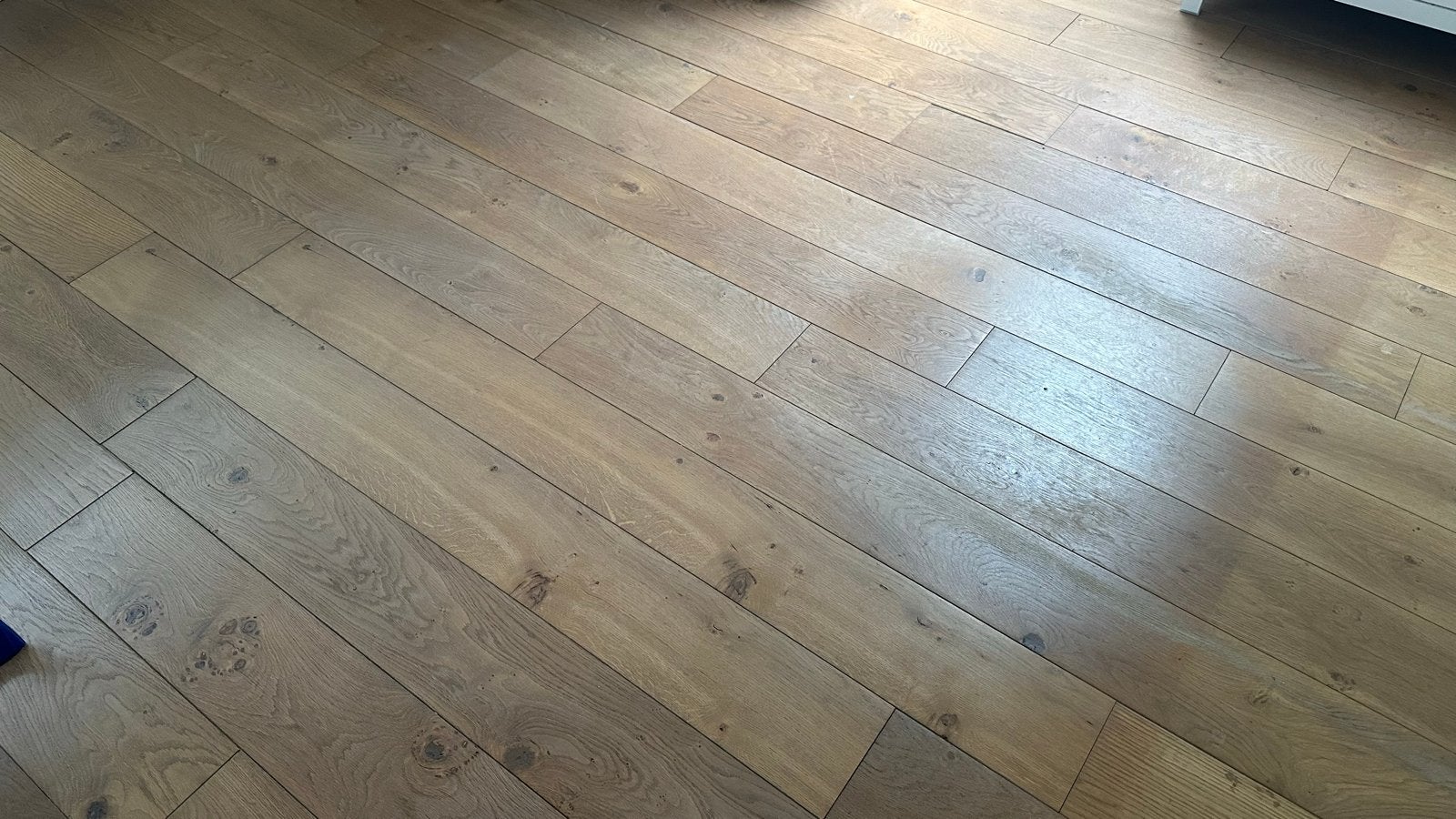 60m2 Eiken Microvelli Vloerdelen - Grijze Eiken Mix, Ophalen, Gebruikt, 50 tot 150 cm, Vloerdelen of -planken