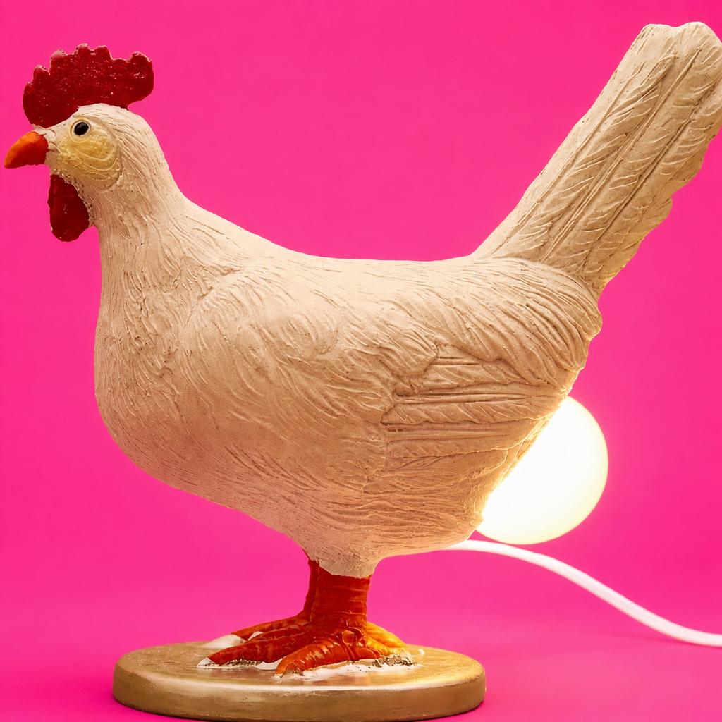 Kip legt ei lamp, Ophalen of Verzenden, Nieuw, Pop art
