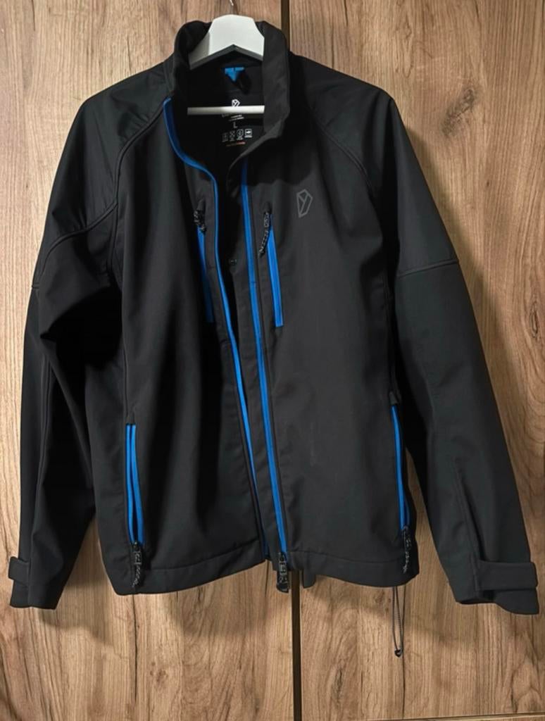 Didriksons Softshell Jas Heren - Maat L, Verzenden, Zo goed als nieuw, Maat 52/54 (L), Zwart