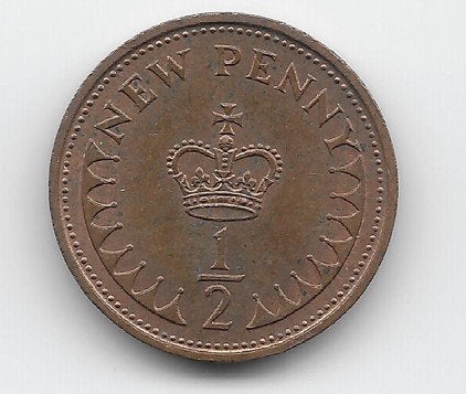 Verenigd Koninkrijk ½ new penny 1971 KM# 914 (1), Verzenden, Overige landen, Losse munt