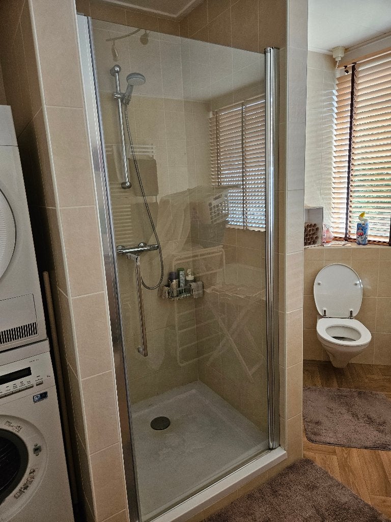Glazen douchedeur, extra breed, Doe-het-zelf en Verbouw, Ophalen, Gebruikt, Glas, Douche