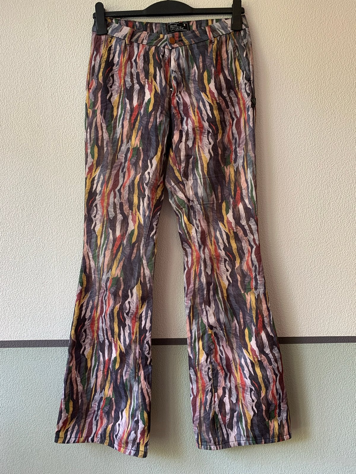 Good Morning Universe flared broek met print maat 26, Kleding | Dames, Meerkleurig, Ophalen of Verzenden, Zo goed als nieuw, Maat 36 (S)