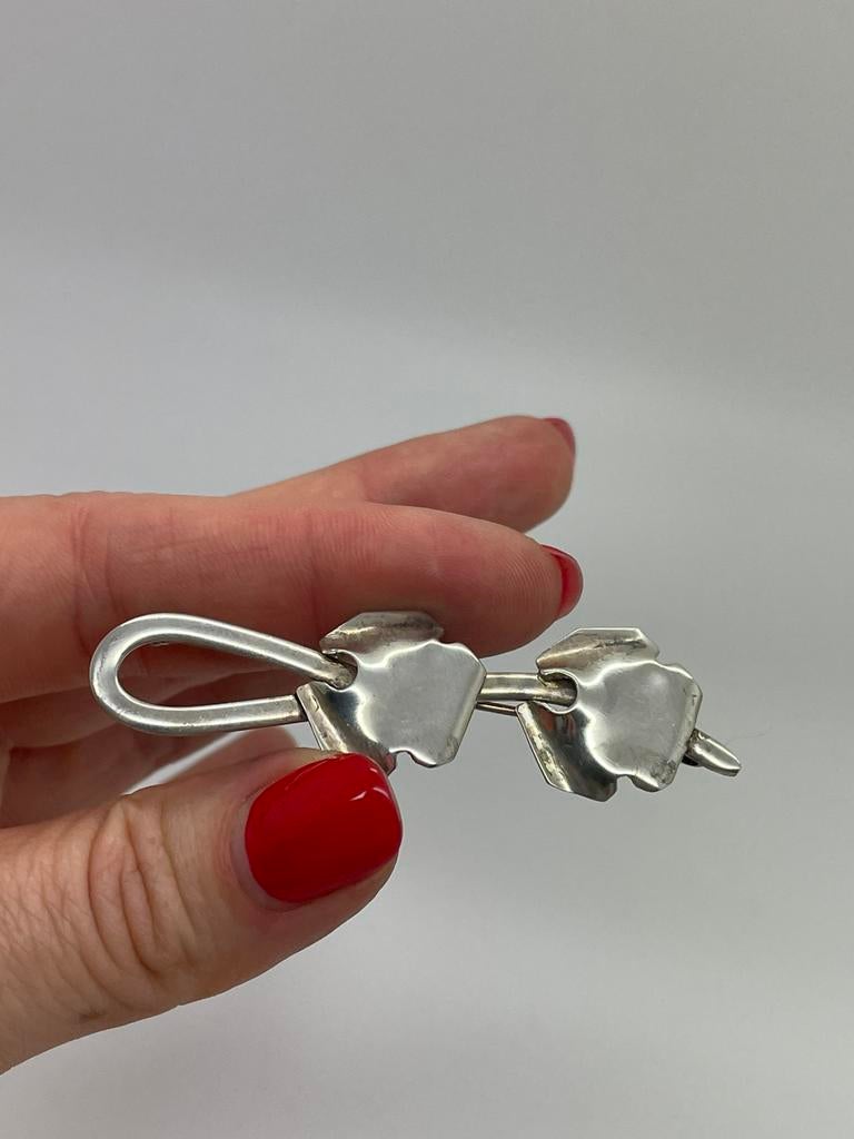 D900 Prachtige 830 zilveren broche, Ophalen of Verzenden, Zilver, Broche