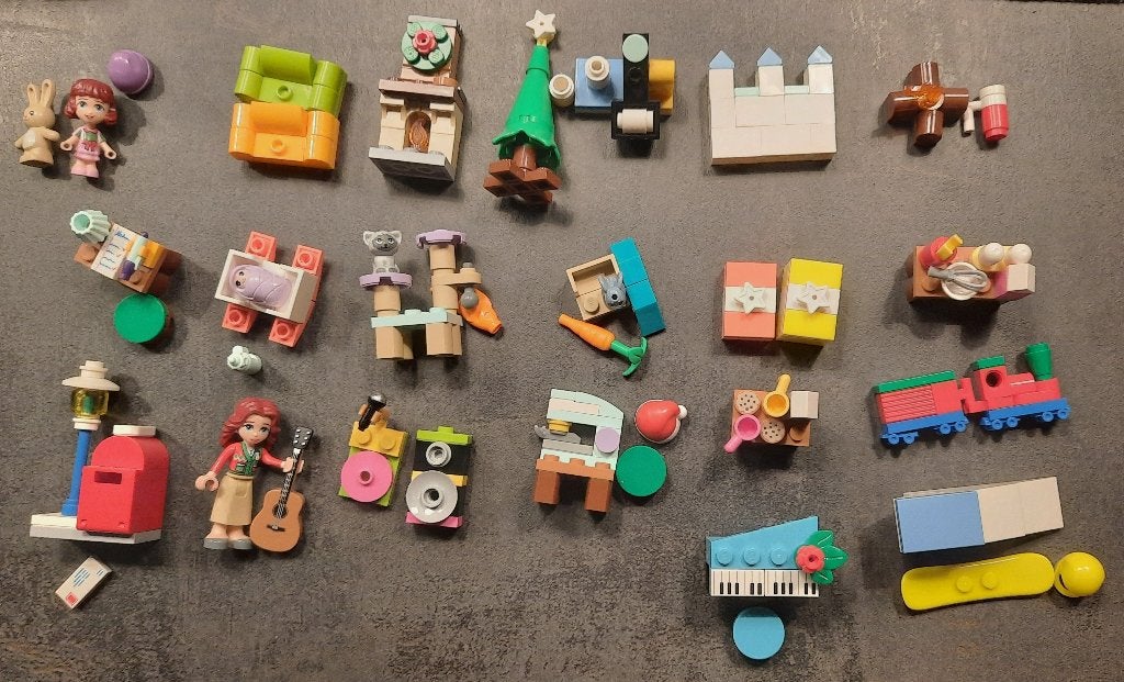 21 kleine setjes uit friends advendskalender 2024, Gebruikt, Lego, Friends, Ophalen of Verzenden