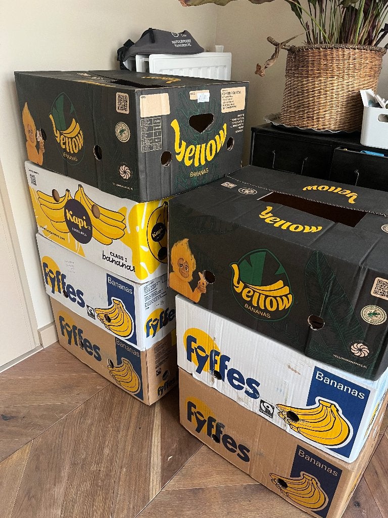 Bananendozen, Ophalen, Gebruikt