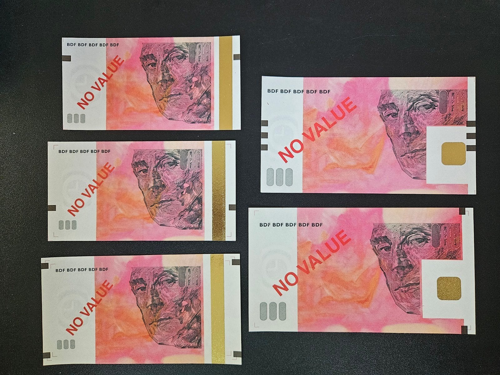 Frankrijk BDF testnotes 5,10,20,50,100 euro UNC, Postzegels en Munten, Verzenden, Frankrijk, 100 euro, Setje