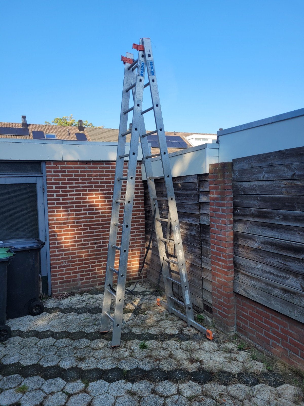 Krause ladder 2x12 treden, Ophalen, Gebruikt, Ladder, Opvouwbaar of Inschuifbaar